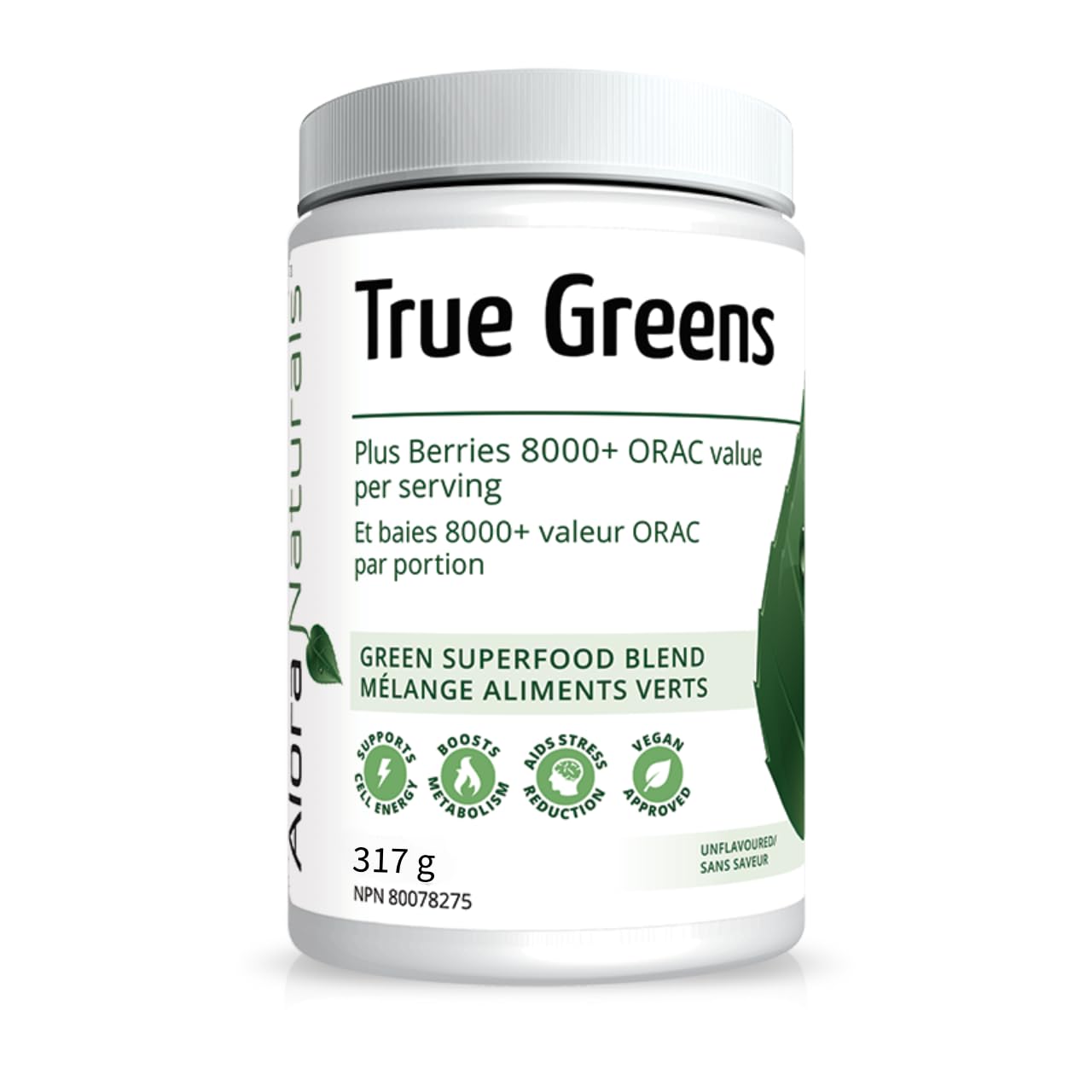 Alora Naturals - True Greens Unflavoured (400g 12)