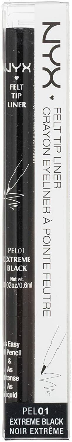 NYX Felt Tip Liner - Extreme Black - Free Shipping