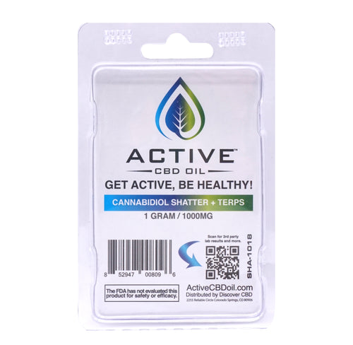 CBD Active Shatter + Terpenes - 1gram - Free Shipping