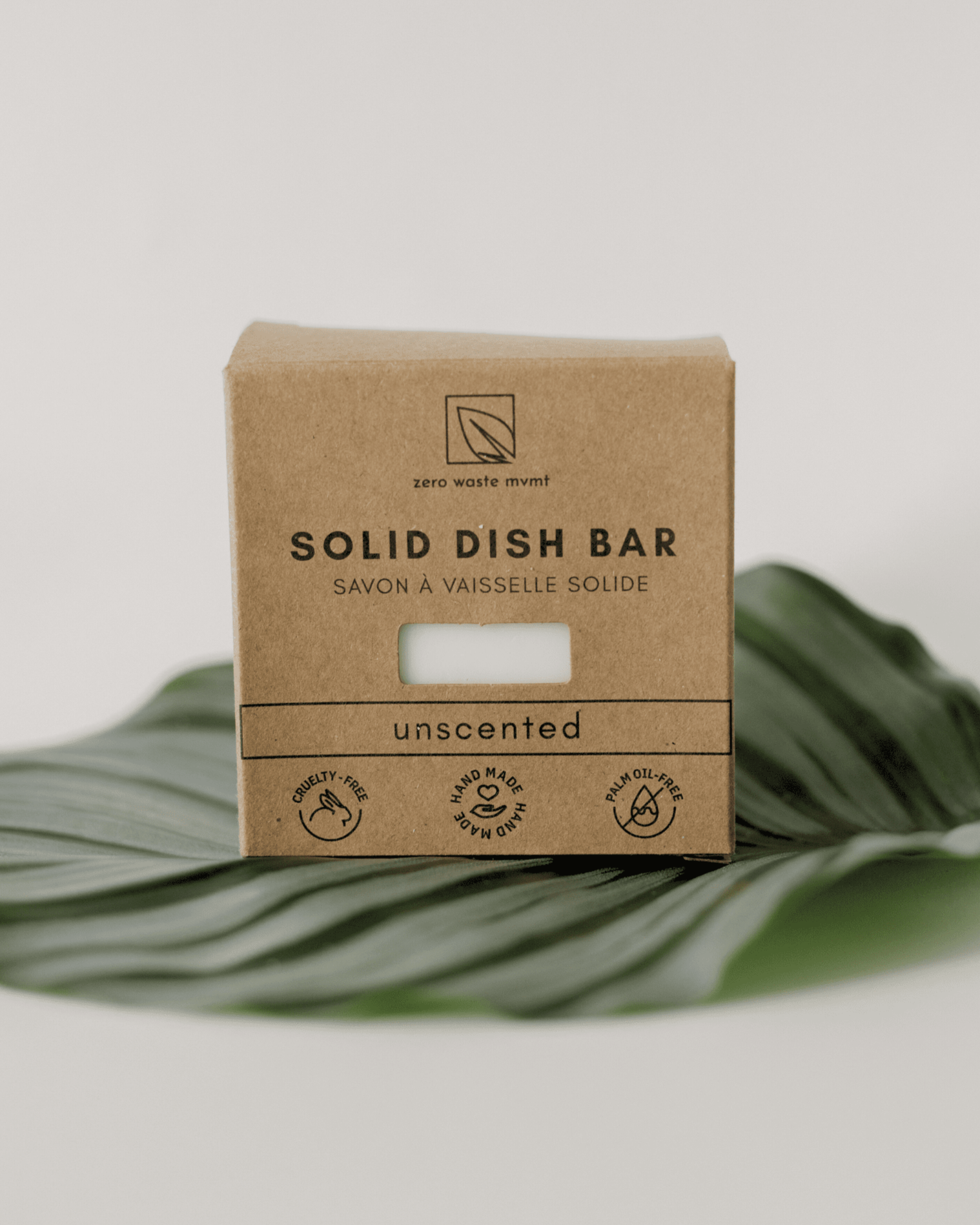 Solid Dish Soap Bar – Unscented, Eco-Friendly & Zero-Waste, 5.5 oz