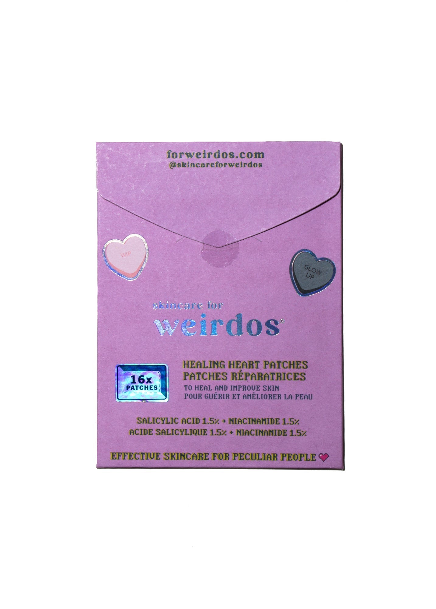 16 Healing Heart Pimple Patches – Salicylic Acid & Niacinamide Hydrocolloid Acne Patches