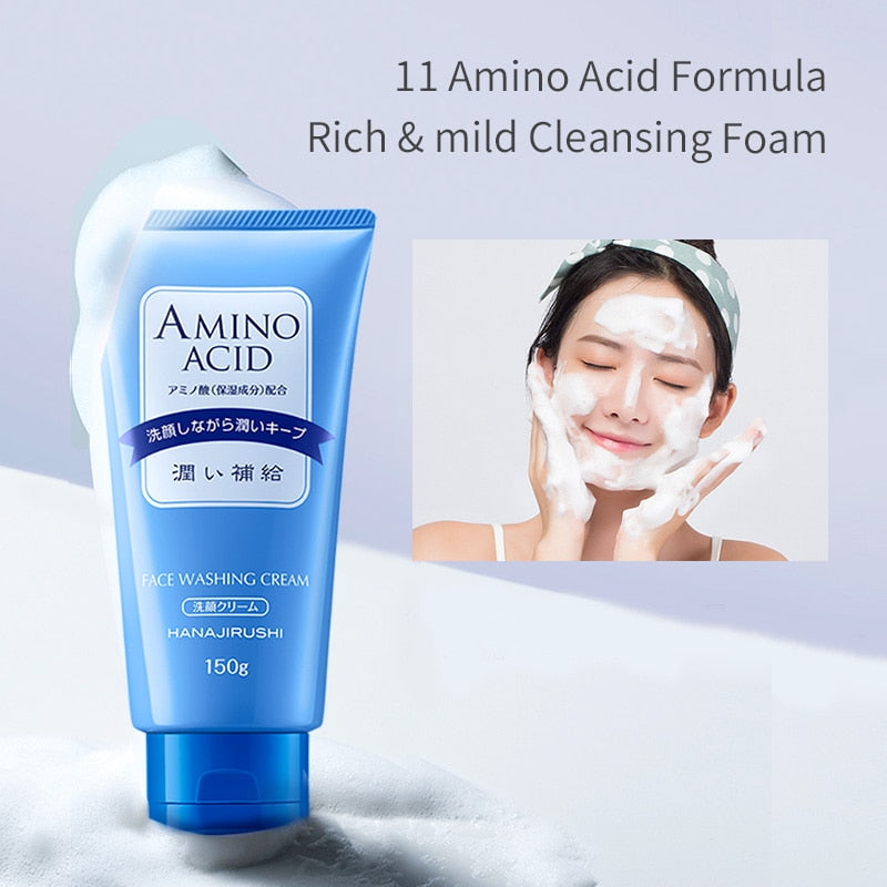 HANAJIRUSHI Amino Acid Face Washing Cream 150ml