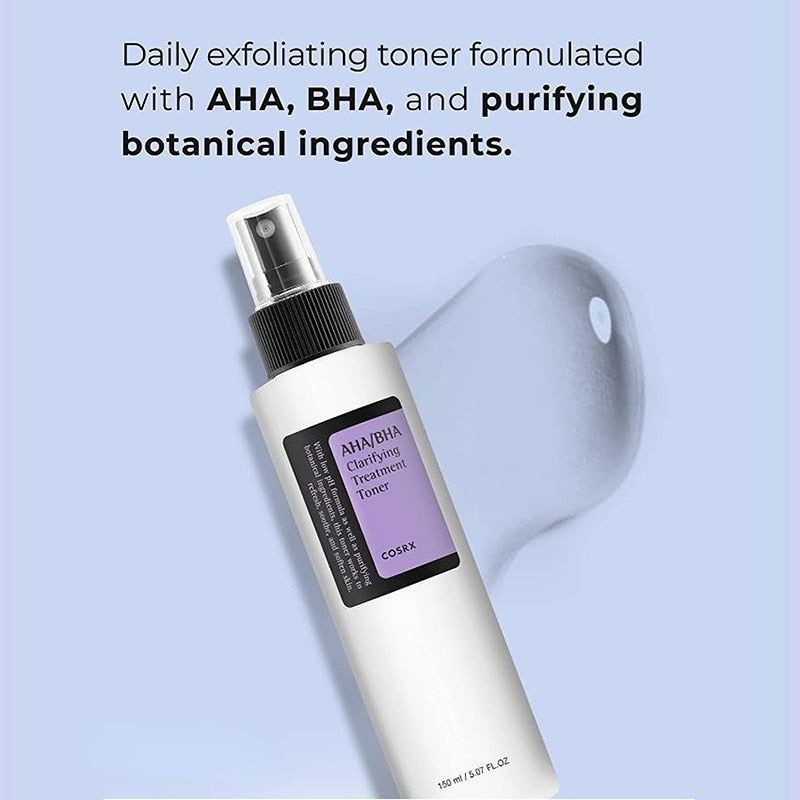 COSRX AHA BHA Clarifying Treatment Toner Exfoliating Facial Serum for Blackhead Removal Moisturizing