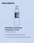 COSRX AHA BHA Clarifying Treatment Toner Exfoliating Facial Serum for Blackhead Removal Moisturizing