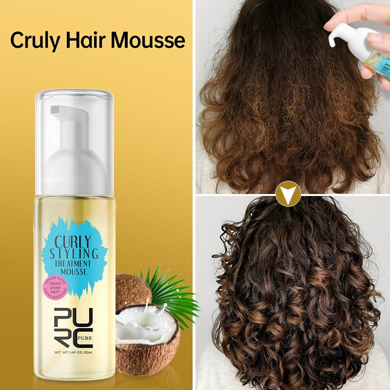 PURC Pure Curly Styling Treatment Mousse 50ml / 1.69 OZ.