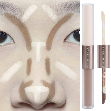 Double-Ended Destacamento Contorno Stick 2 em 1 Corretivo Lápis Highlighting Concealer Pencil