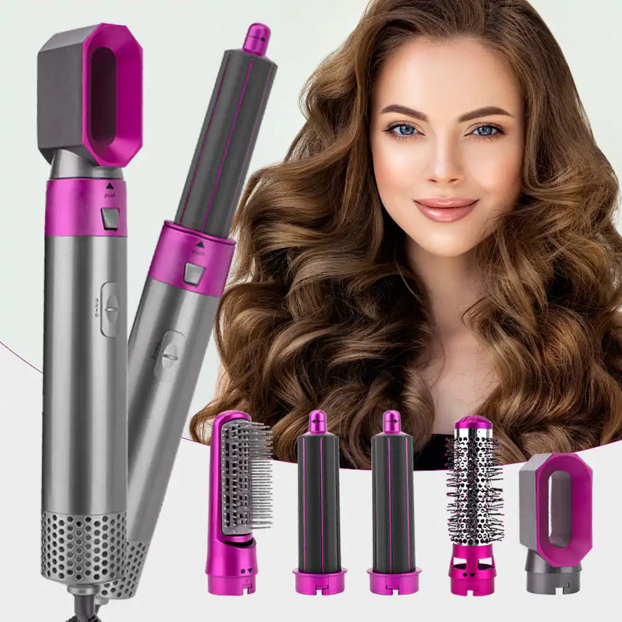 Curling Comb and Straightener 5-in-1