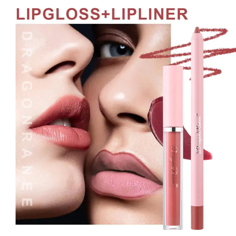 Lip Gloss Lip Liner Pen Set 4Pcs