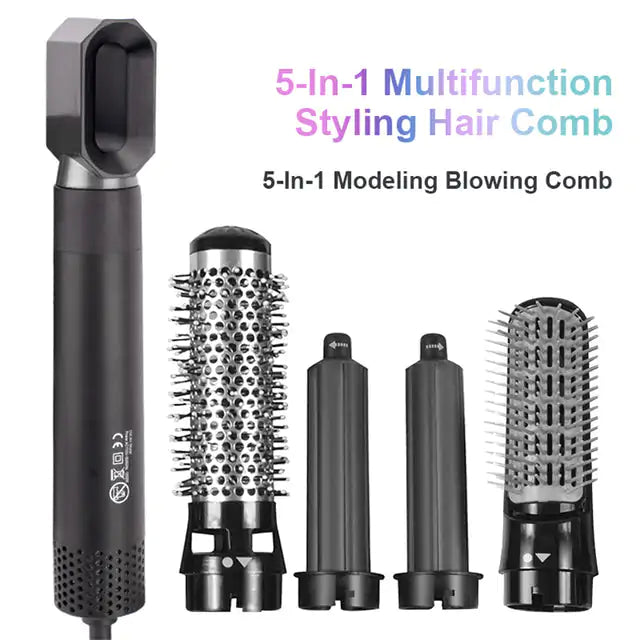 Curling Comb and Straightener 5-in-1