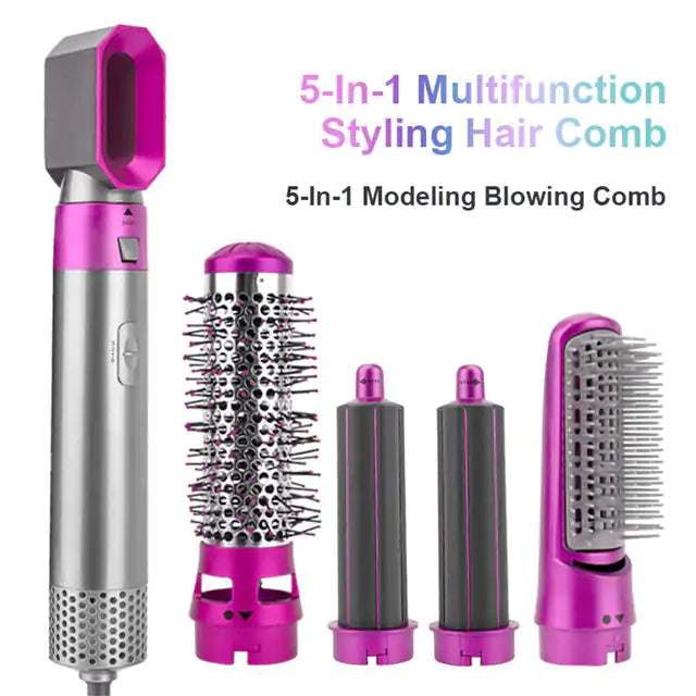 Curling Comb and Straightener 5-in-1