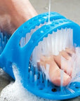 Plastic Bath Shower Feet Massage Slippers Bath Shoes Brush