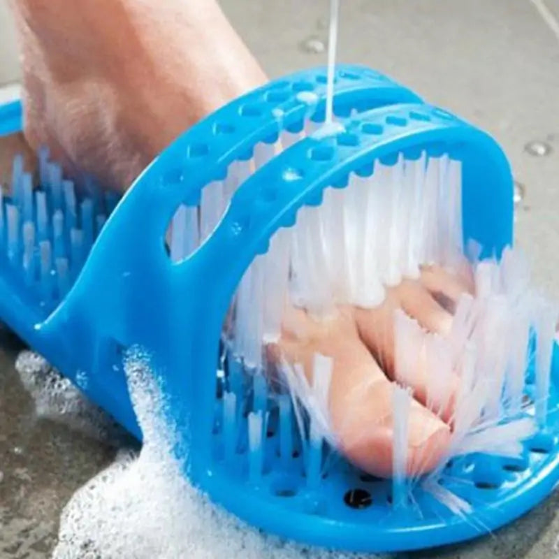 Plastic Bath Shower Feet Massage Slippers Bath Shoes Brush